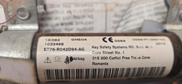 AIRBAG CORTINA DELANTERO DERECHO 125142