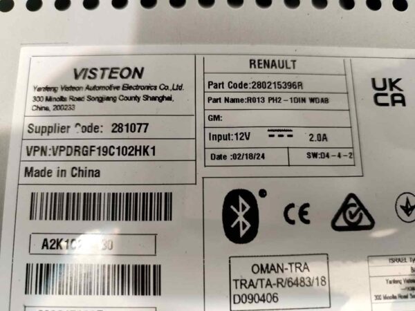 SISTEMA AUDIO / RADIO CD 124600