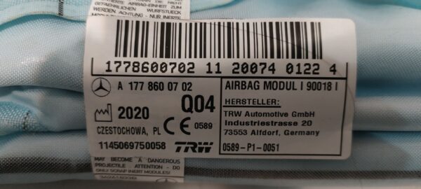 AIRBAG CORTINA DELANTERO IZQUIERDO 125554