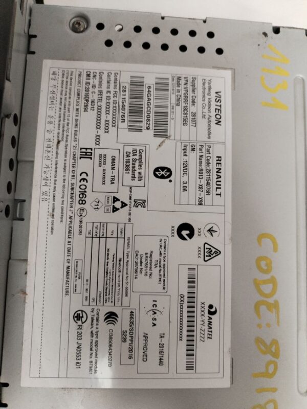 SISTEMA AUDIO / RADIO CD 125760