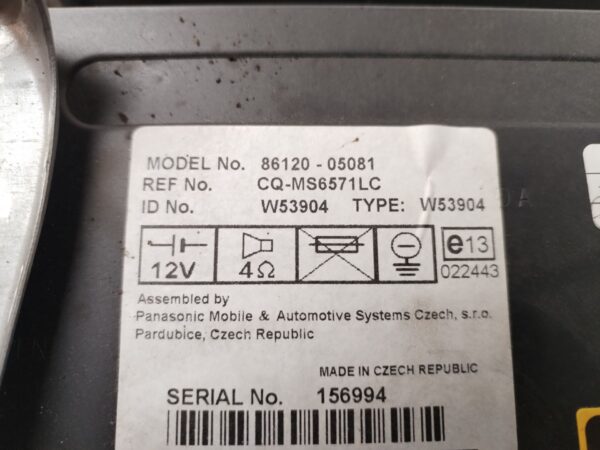 SISTEMA AUDIO / RADIO CD 126892