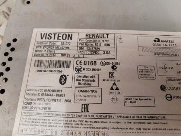 SISTEMA AUDIO / RADIO CD 127620