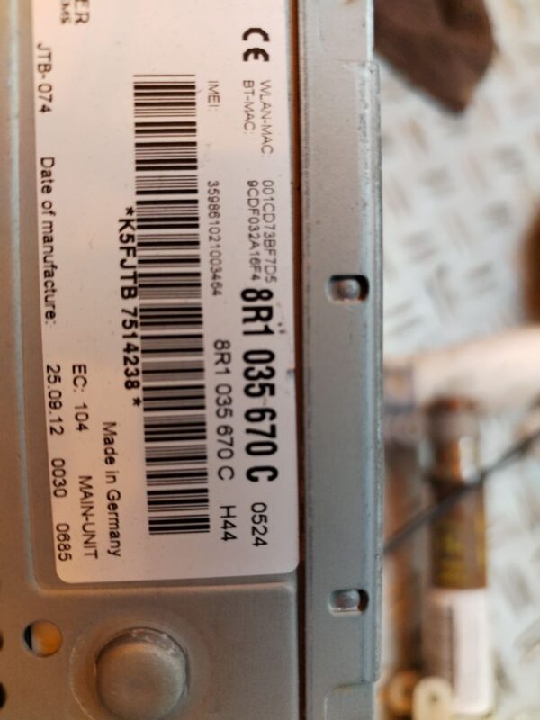 SISTEMA AUDIO / RADIO CD 127607