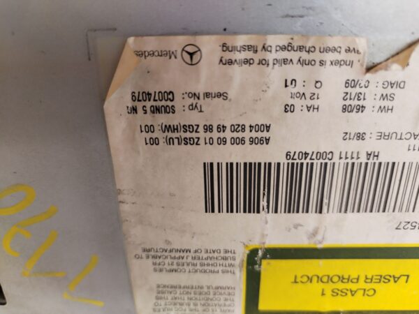 SISTEMA AUDIO / RADIO CD 126763