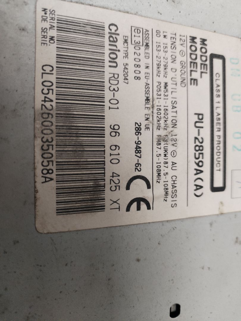 SISTEMA AUDIO / RADIO CD 132308