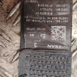 CINTURON SEGURIDAD TRASERO DERECHO 138224