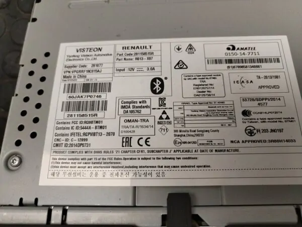 SISTEMA AUDIO / RADIO CD 112153