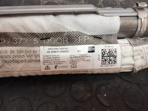 AIRBAG CORTINA DELANTERO DERECHO 108334