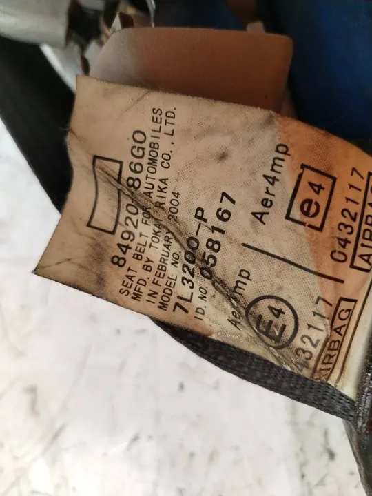 CINTURON SEGURIDAD DELANTERO DERECHO 115235