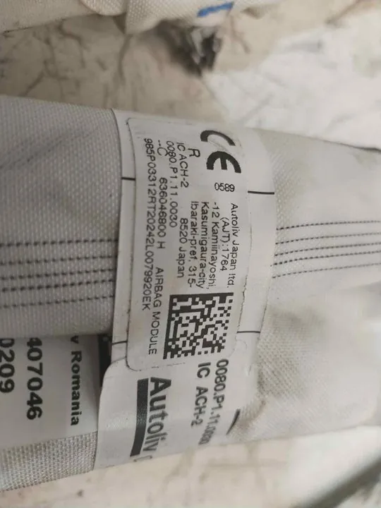 AIRBAG CORTINA DELANTERO DERECHO 123734