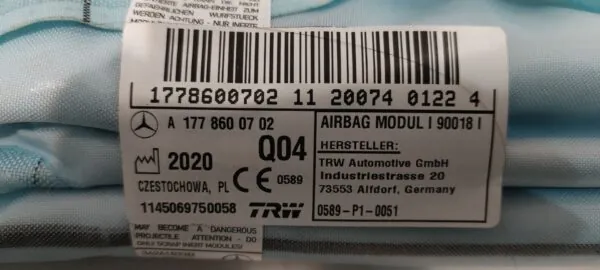 AIRBAG CORTINA DELANTERO IZQUIERDO 125554