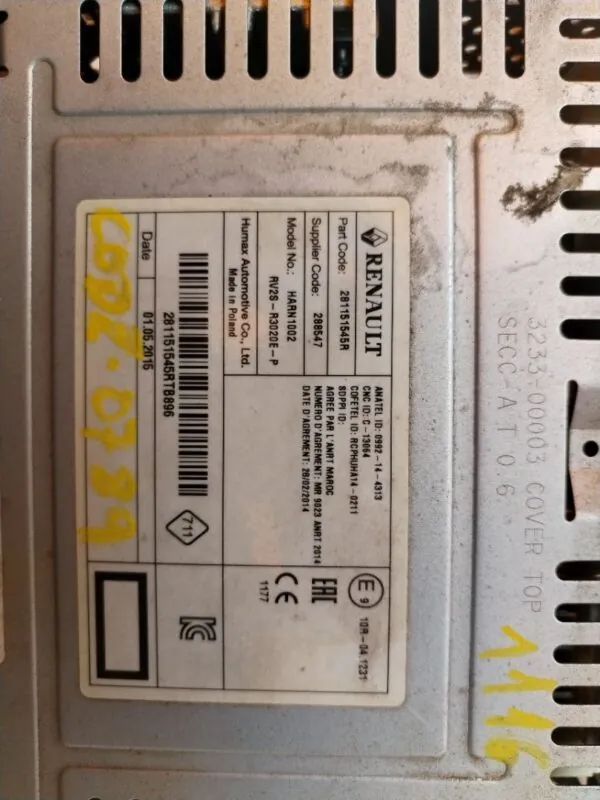 SISTEMA AUDIO / RADIO CD 127647